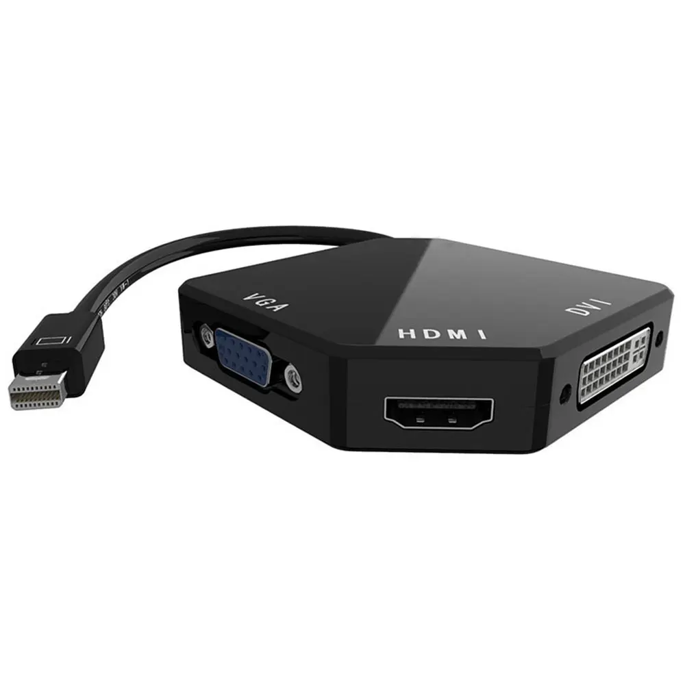 3 в 1 Mini DP DisplayPort Thunderbolt to DVI VGA HDMI адаптер для Mac Book iMac book Air Surface pro 2 ThinkPad X1|dvi vga|for macsurface