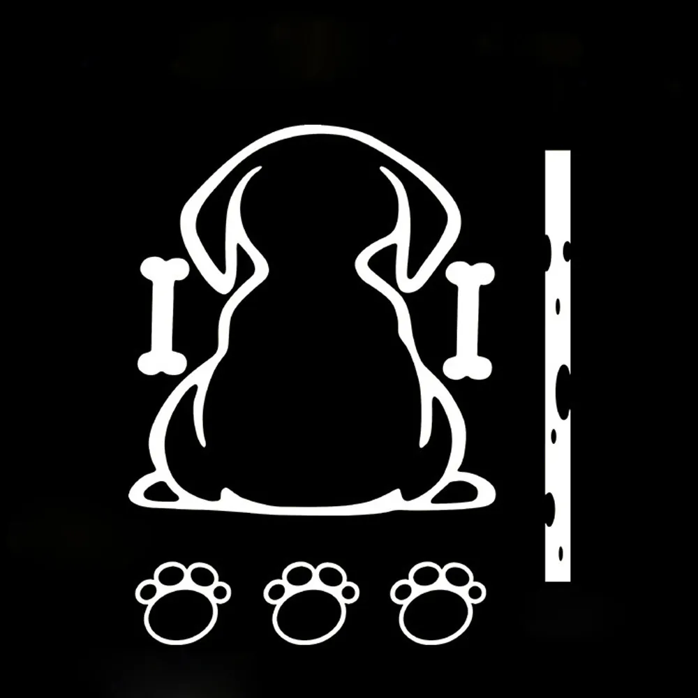 

Animal Shake Tail Dog Cute Style Car Sticker Reflective Vinyl Applique Window Panel Wiper Sticker Yellow, White