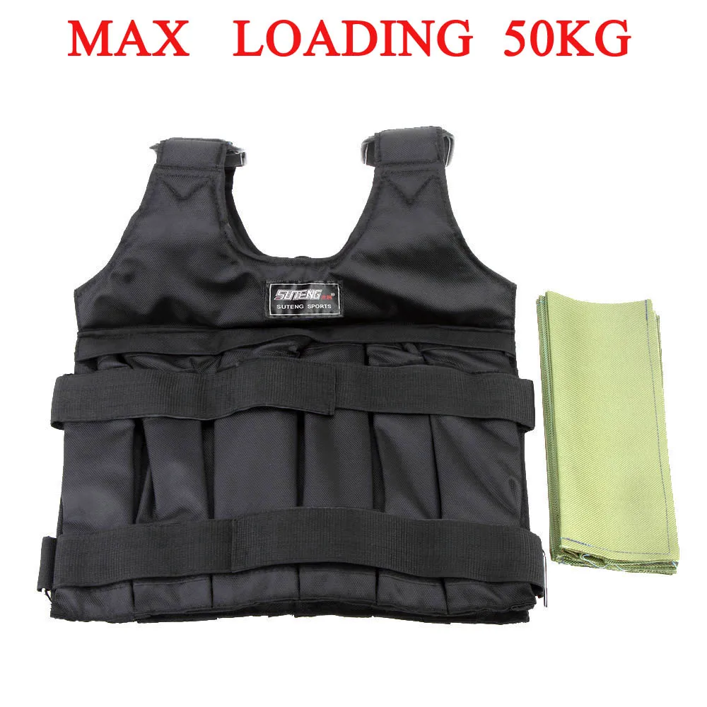 

50 kg Max Loading Adjustable Weighted Vest Weight Jacket Exercise Boxing Training Waistcoat Invisible Weight Loading Sand