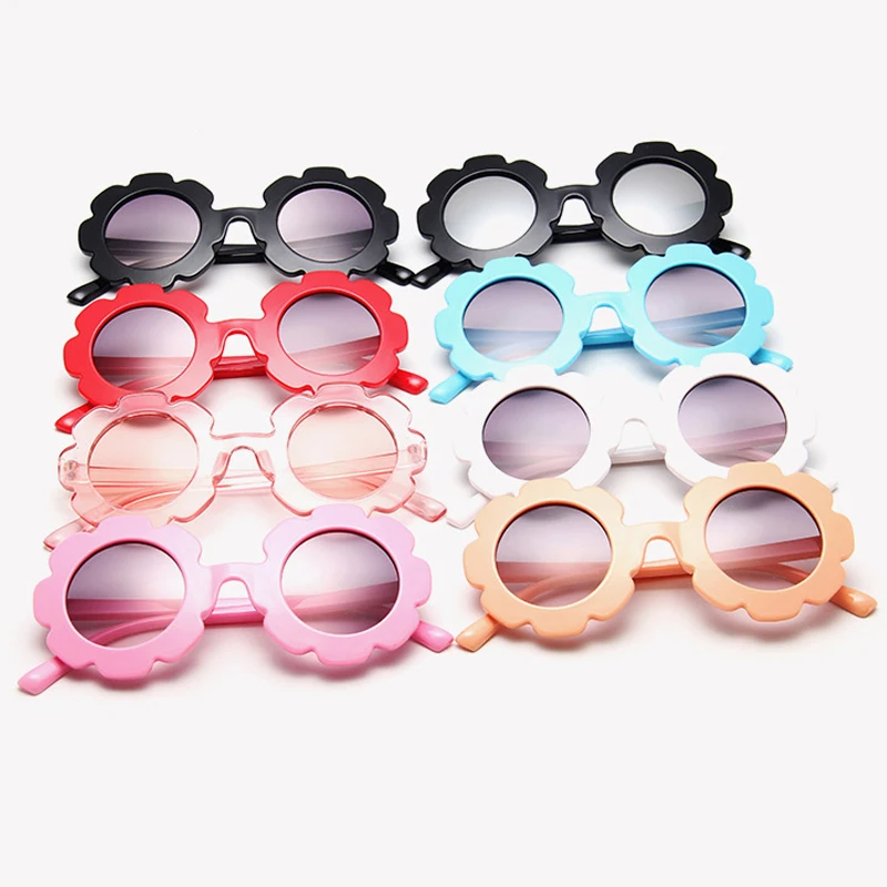 Винтажные очки детские солнцезащитные очки с круглым цветком Gafas детские спортивные солнцезащитные очки UV400 для девочек и мальчиков Oculos De Sol