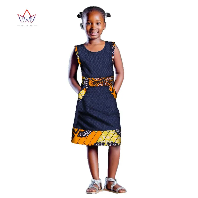 Одежда для девочек в африканском стиле; детская традиционная Дашики; хлопковые платья; платье для девочек с принтом в африканском стиле; летнее платье; no BRW WYT241 - Цвет: 11