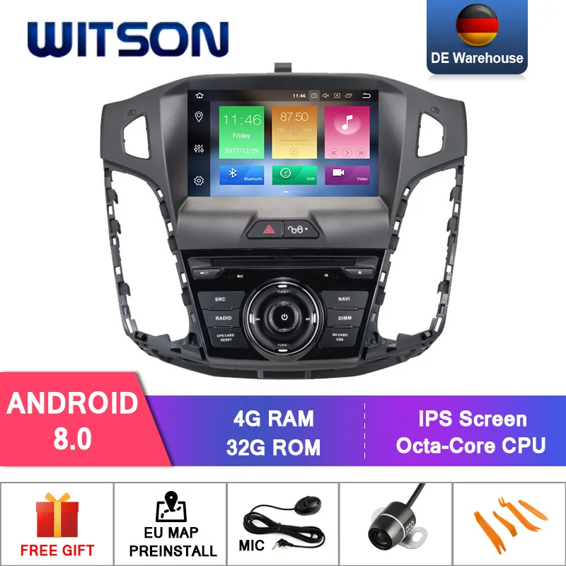 

WITSON Android 9.0 Octa- core (Eight-core) 4GB RAM+64GB ROM CAR DVD PLAYER GPS For Ford focus 2012 car gps navigation 8 inch