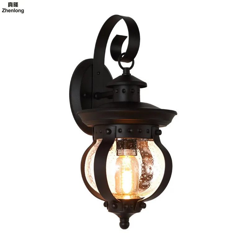 

Outdoor Wall Light Vintage Waterproof Creative Wall Luminaire E27 Led Bulb AC85-265V for Balcony Walkway Exterior Courtyard