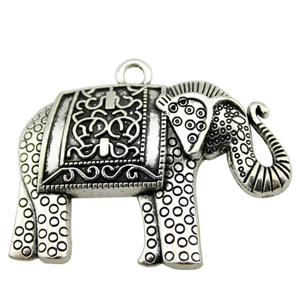 

2pcs Big Lucky Elephant Pendant Big Elephant Charm Big Elephant Pendant For Jewelry Making Wholesale Jewelry Accessories 48x38mm