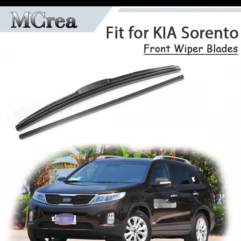 MCrea 2pcs Car Styling Rubber Front Windshield Cleaning Wiper Blade For
