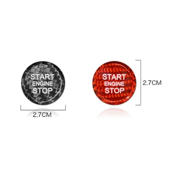 

Carbon Fiber Car Engine Start Decorative Button Sticker For Audi A4L A5 A6L Q5 Q3 A7 Q7 Q5L Sticker