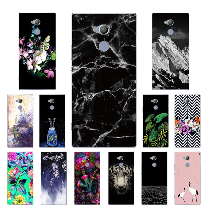 for Sony Xperia XA2 Ultra TPU Slim Silionce Soft 6.0&quot Botanic Printing Phone Shells Capa |