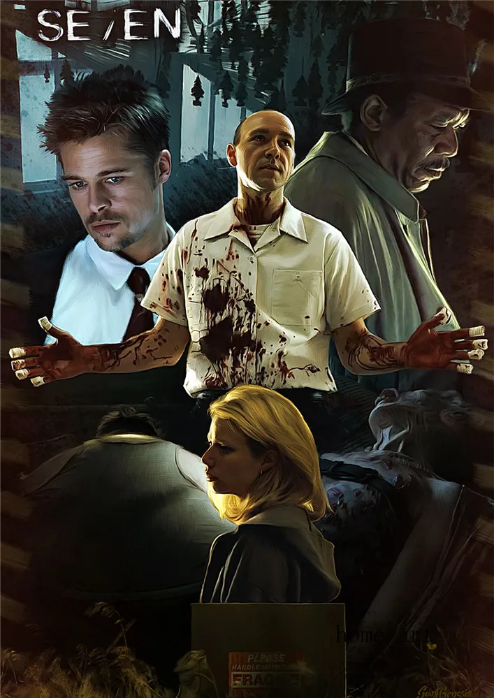 SE7EN постер из фильма четкое изображение наклейки на стену украшение дома хорошее