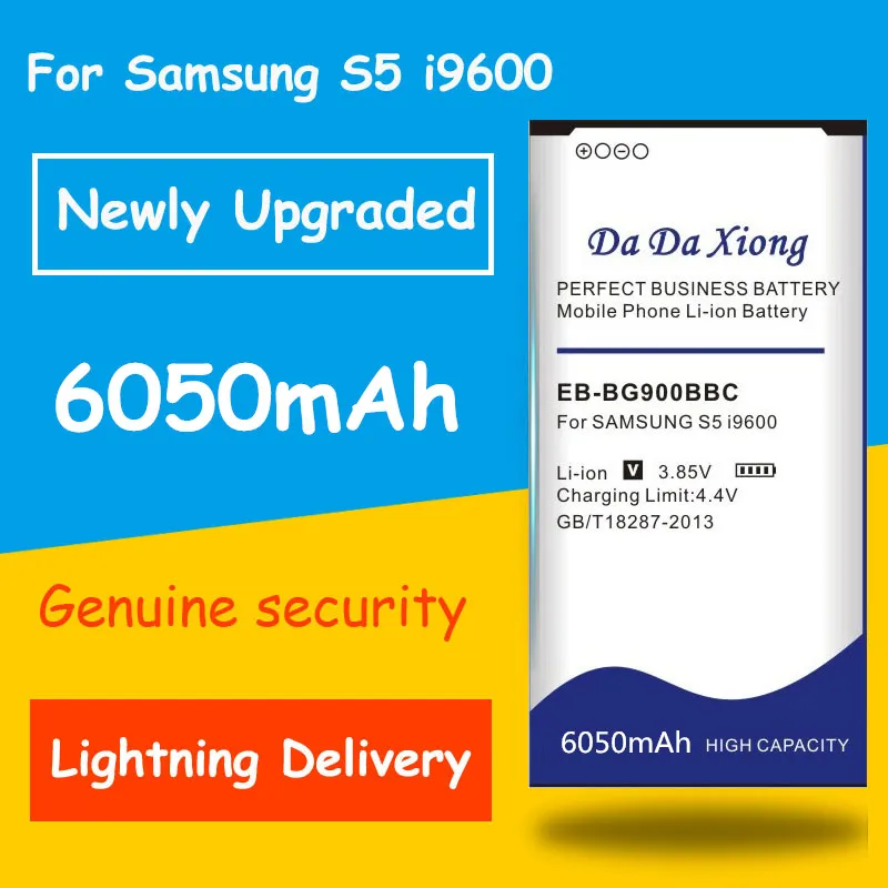 

Free shipping 6050mAh EB-BG900BBC/EB-BG900BBE Battery for Samsung Galaxy S5 I9600 g910L/910S/910K/G9006V/G9008V/G9009D/G900
