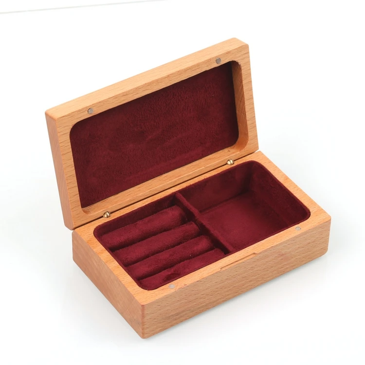 Ореховое Дерево Деревянный ящик для хранения квадратная коробка изготовленный на заказ кулон кольцо коробка мульти-функциональные украшения маленькую коробочку обработки 120*70*42 мм