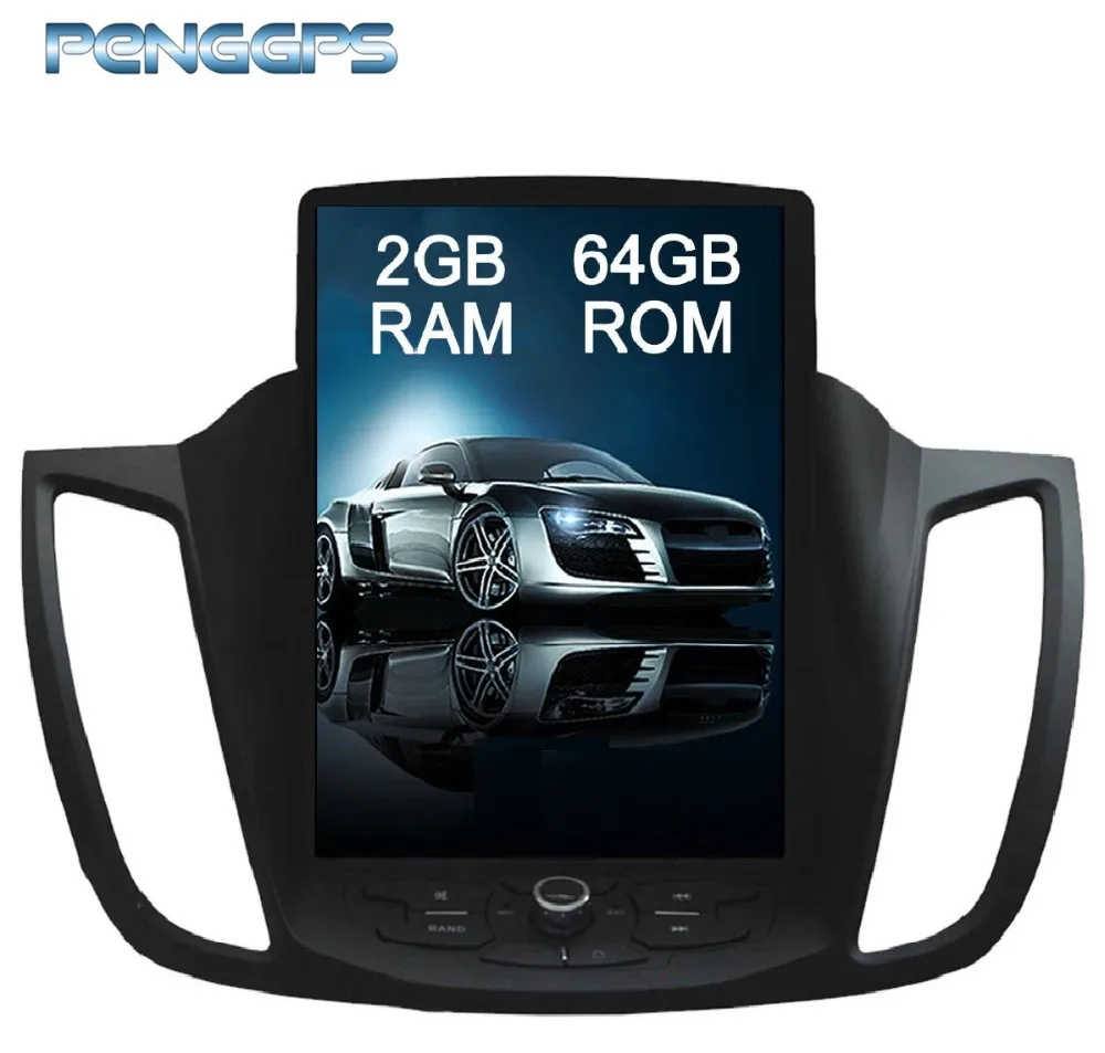 Android 7,1 Автомагнитола для Ford Kuga 2013 gps-навигация, dvd-плеер Tesla вертикальный ips экран 2G+ 64G головное устройство