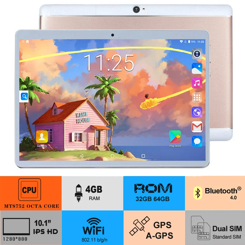 

2019 New Cheap 10 inch Octa Core 3G 4G FDD LTE Tablet pc 4GB RAM 64GB ROM IPS 1280*800 Android 8.0 Tablet 10.1+Gifts