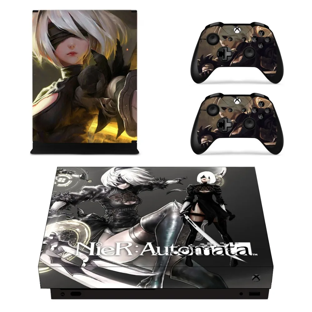 NieR Automata лицевые панели кожи консоли и наклейка на контроллер для Xbox One X консоли+ контроллер кожи стикер