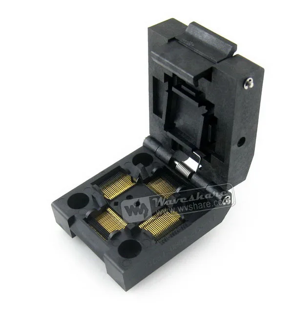

IC51-0804-808-14 Yamaichi IC Test & Burn-in Socket for QFP80/TQFP80/FQFP80/PQFP80 package 0.5 mm Pitch