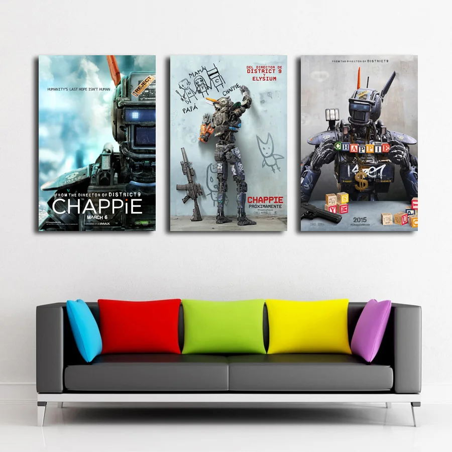 

Robot Chappie(2015) Movie Posters Canvas Prints for Home Decor Paintings