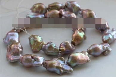 

~~ 11.24 Genuine Natural Purple Baroque Reborn Keshi Pearl Necklace Discount 35%