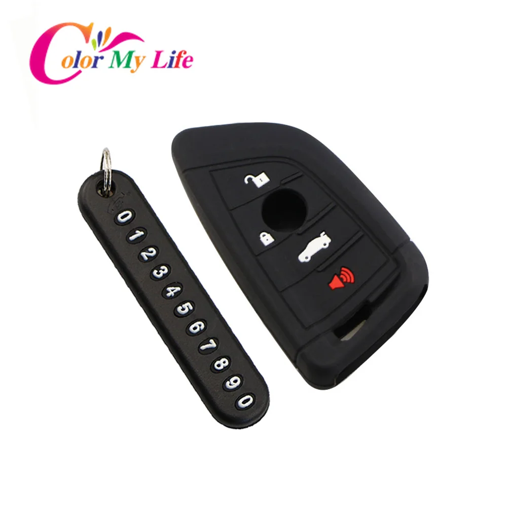 

Car Key Case Cover Key Chain with Letter for BMW X1 X3 X4 X5 X6 F15 F16 F48 G30 G38 525 540 740 1 2 5 7 Series 218i Smart Key