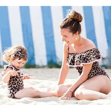 2018 Family One Piece Swimsuit Mother Daughter One-piece Bikini Womens Girls Swimwear Monokini Toddler Kids Girls Bathing Suit