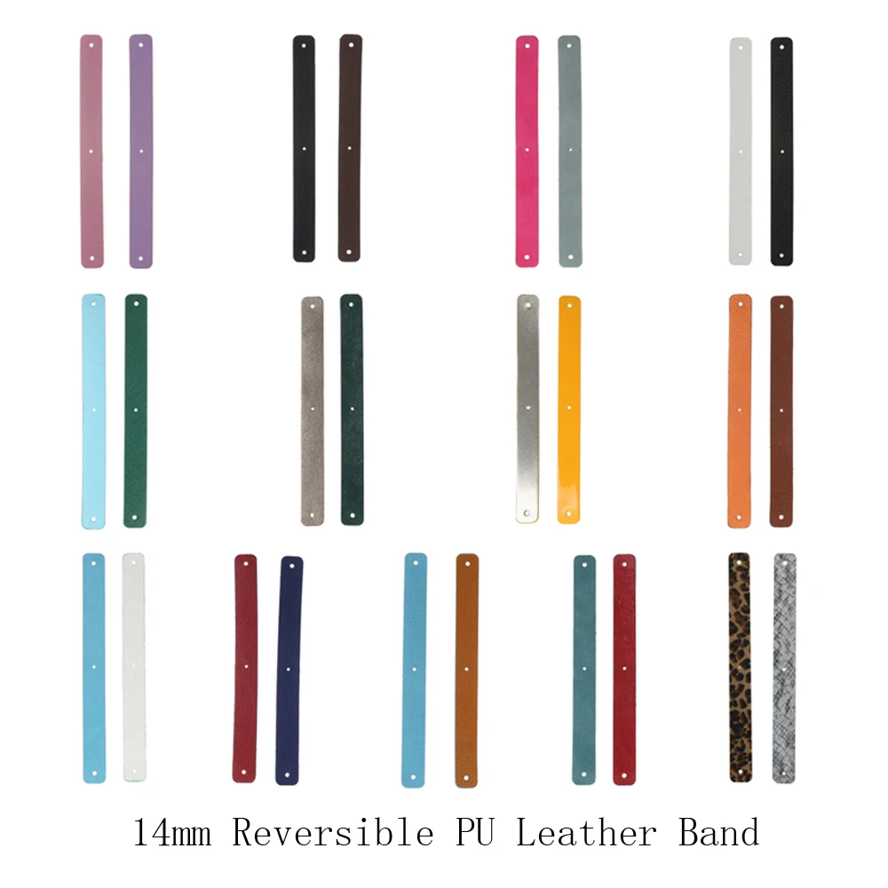 Legenstar 40/25/14mm Pu Leather Reversible Stainless Steel Bracelet Belt Cuff Bangle Handmade Accessories Women Decor Jewelry