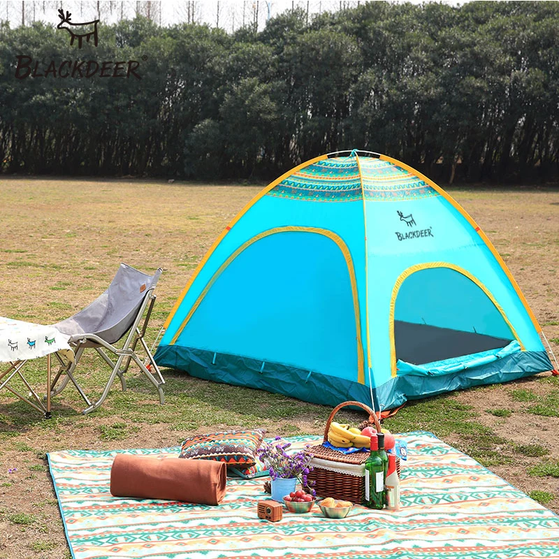 BLACKDEER Automatic Tents Outdoor Camping Tourist Automotic Waterproof  Upgraded Ultralight 2-3 Person 4 Season Family Open Tent