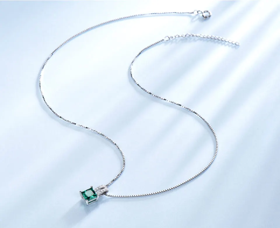 UMCHO-Emerald-silver-sterling-necklace-pendant-for-women-NIUJ025E-1-PC_03