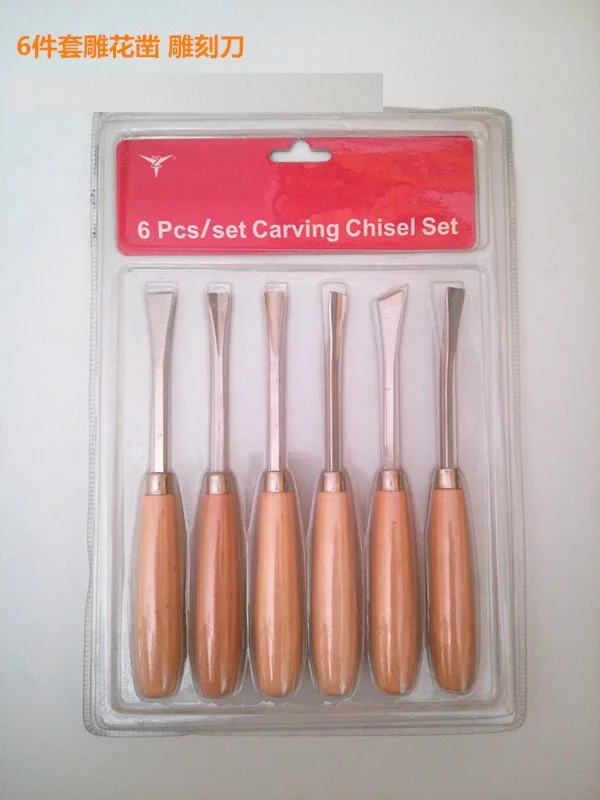 

6pcs Woodcut Knife Scorper Wood Carving Tools Woodworking Dry hand Wood Carving Tools Chip Detail Chisel set Knives tool