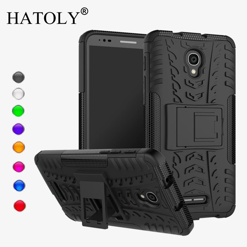 

HATOLY For Case Alcatel Pop 4 Plus Cover Silicone & Plastic Kickstand Case For Alcatel Pop 4 Plus Case For Alcatel Pop 4+ 5056D