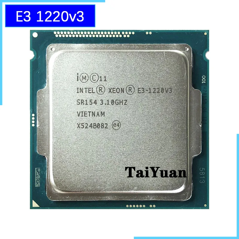 Intel Xeon E3-1220 V3 CPU 4-Core 3.1GHz 8M LGA 1150 SR154 80W Processor