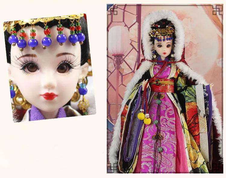 1" Винтажная китайская фигурка коллекционные куклы с подвижные суставы Красивая Девушка Bjd куклы для продажи 345