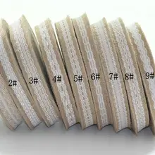 10 стилей 5 см пряжа Hessian лента с кружевом винтажная деревенская Свадьба украшения поставки diy орнамент мешковины свадьба