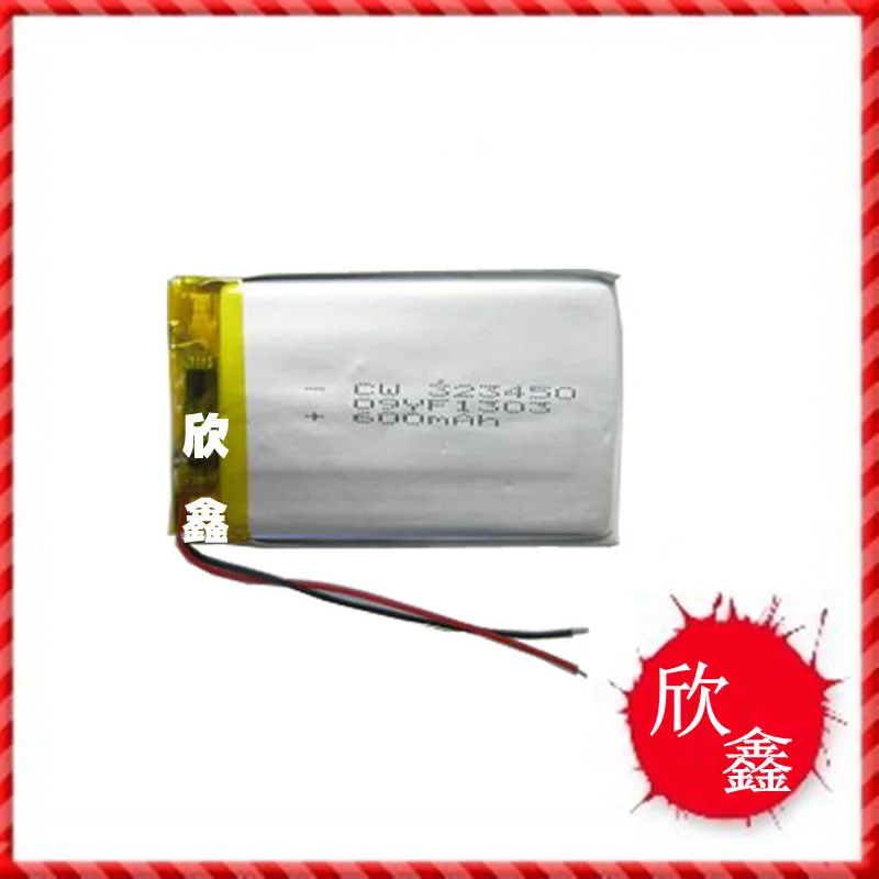 

3.7V 033450 303450P 600MAH MP3 polymer lithium battery MP4MP5 M3 plate Rechargeable Li-ion Cell