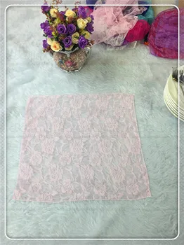 

50pcs Lace Fabric Napkin Table Cloth Chair Sashes Cover Flowers Home Hotel Dinner Party Wedding (Factory Direct Sale)
