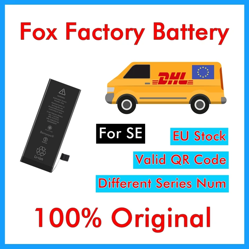 BMT  10pcs/lot Foxc Factory Battery 0 cycle 1642mAh Battery for iPhone SE 5SE replacement BMTISEFFB