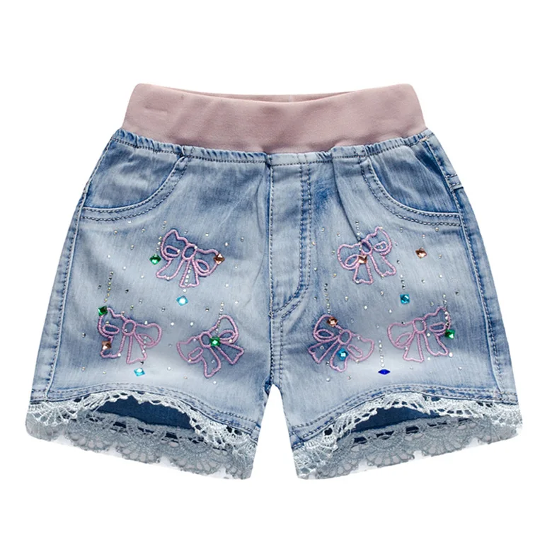 Summer Fashion Children Denim Shorts Baby Girls Cotton Sand Short Kids Girl Casual Jeans Shorts 3-12Yyears