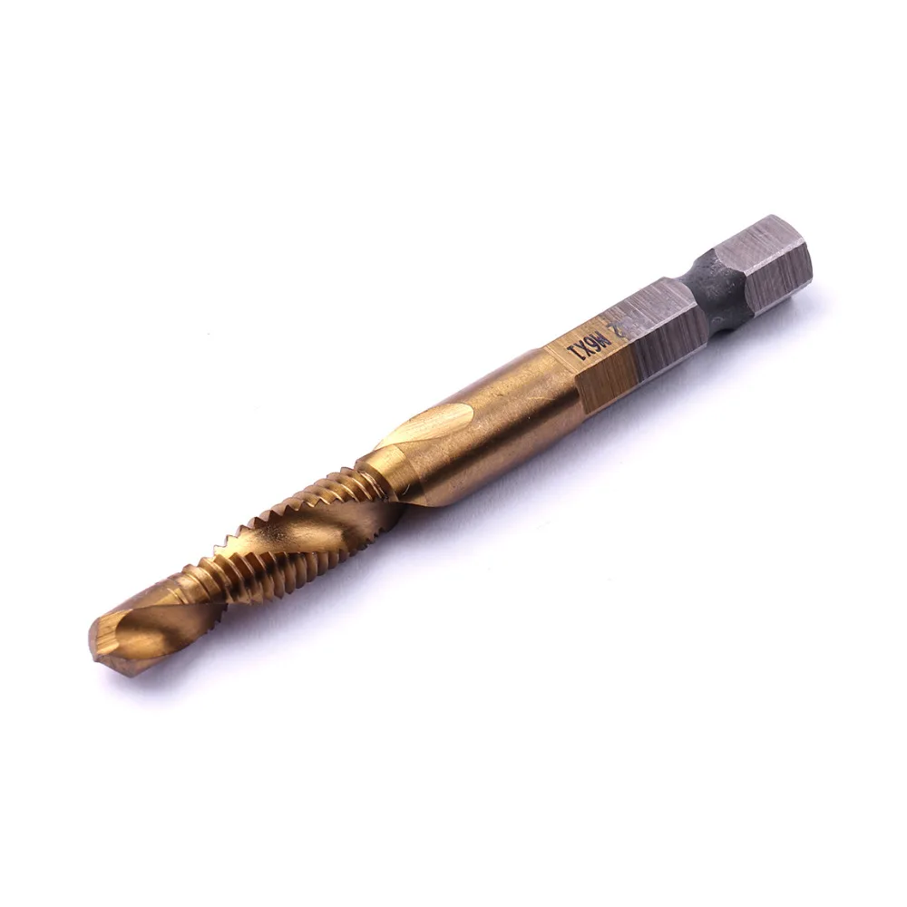 Флейта с шестигранным хвостовиком 1/4 дюйма титановым покрытием|screw thread metric plug|screw