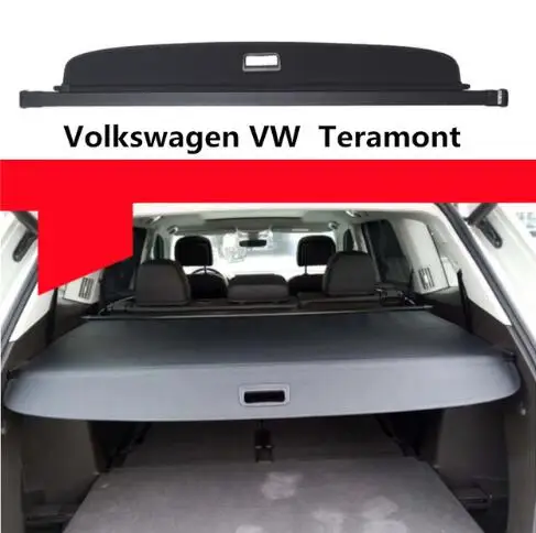 

High Qualit Car Rear Trunk Cargo Cover Security Shield Screen shade Fit For Volkswagen Teramont 2017-2019 (Black,Beige) BY EMS