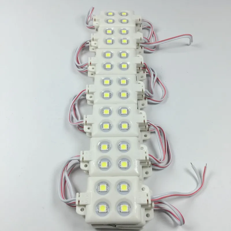 20 шт./лот светодиодный модуль ввода 5050 smd 4 светодиодный 12 V 0,96 W Водонепроницаемый IP66 для знака и рекламы подсветка светло коробка