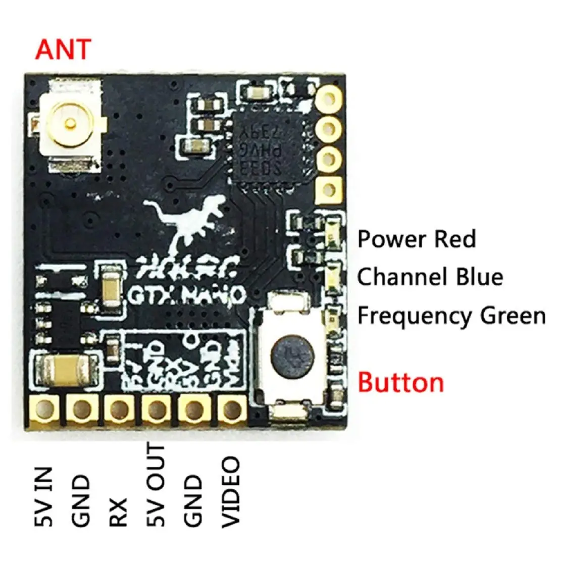 HGRLC GTX NANO 5 8G 48CH BFOSD 0 mW/25 mW/50 mW переключаемый NTSC/PAL FPV мини передатчик паянный VTX для
