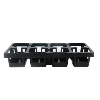 

Adeeing 8-grid Plastic Flowerpot Tray Rectangle Flowerpot Bracket Gardening Accessories (without Flowerpot )
