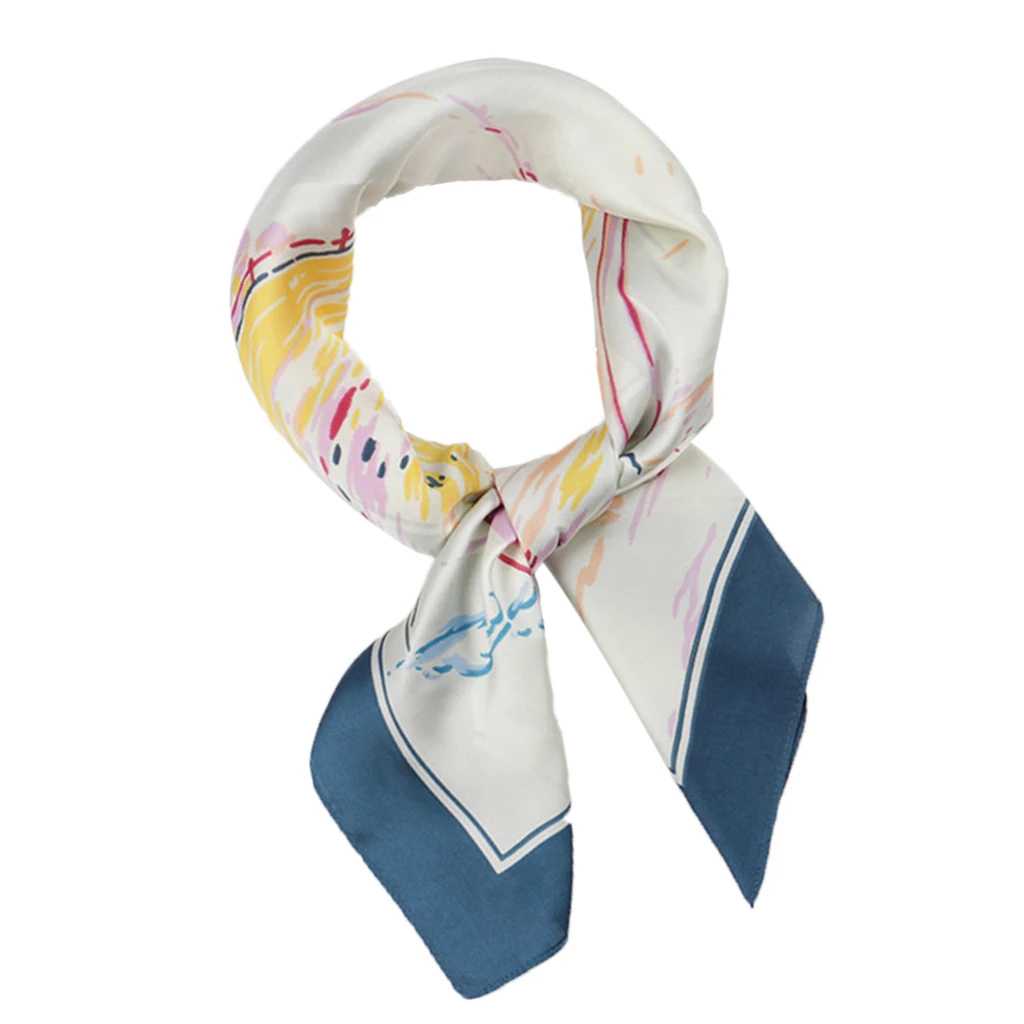 Womens Satin Silk Feeling Formal Square Neck Scarf Head Hair Scarf Wraps