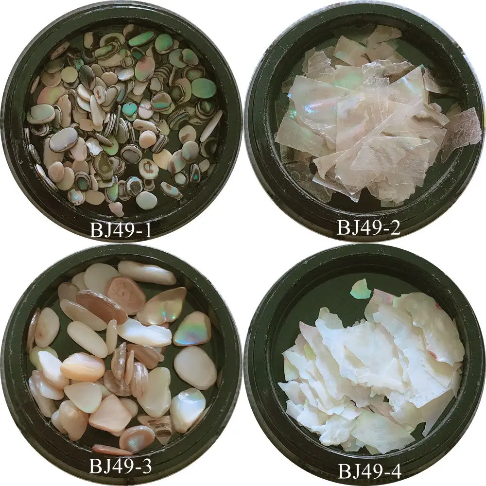 

1Jar Nail Art Shell Tiny Pieces Shell Stones Thin Big Shell Pieces Nail Art Shell Deco BJ49