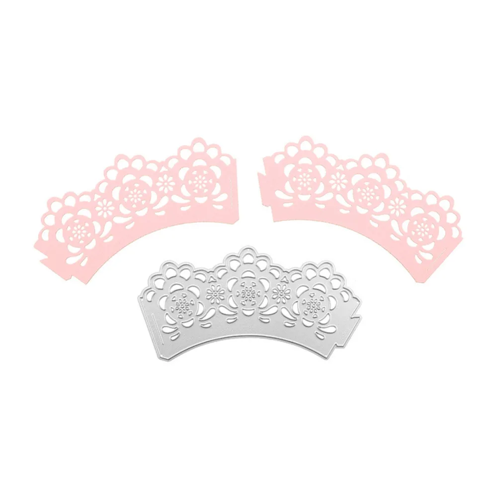 Изготовление Scrapbook Deco поставки 64*124 мм красивый цветок торт чашка металлическая