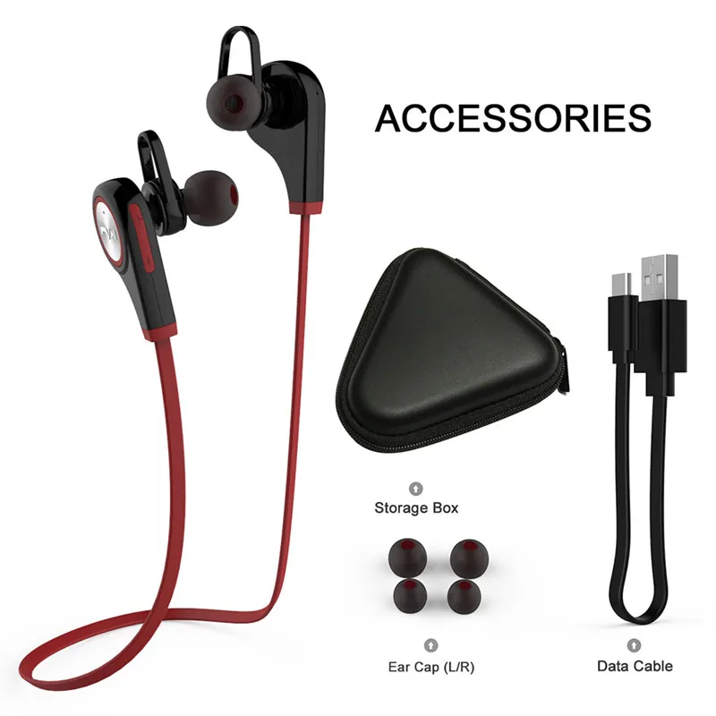 Q9 Универсальный Беспроводной спортивные стерео Bluetooth головные наушники с микрофоном для iPhone 6 6s плюс смарт-телефонов и планшетных ПК