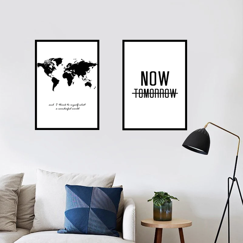 

The World Map Wall Art Canvas Painting Wall Pictures Nordic Art Canvas Posters and Prints Picture For Room Decoration No Frame