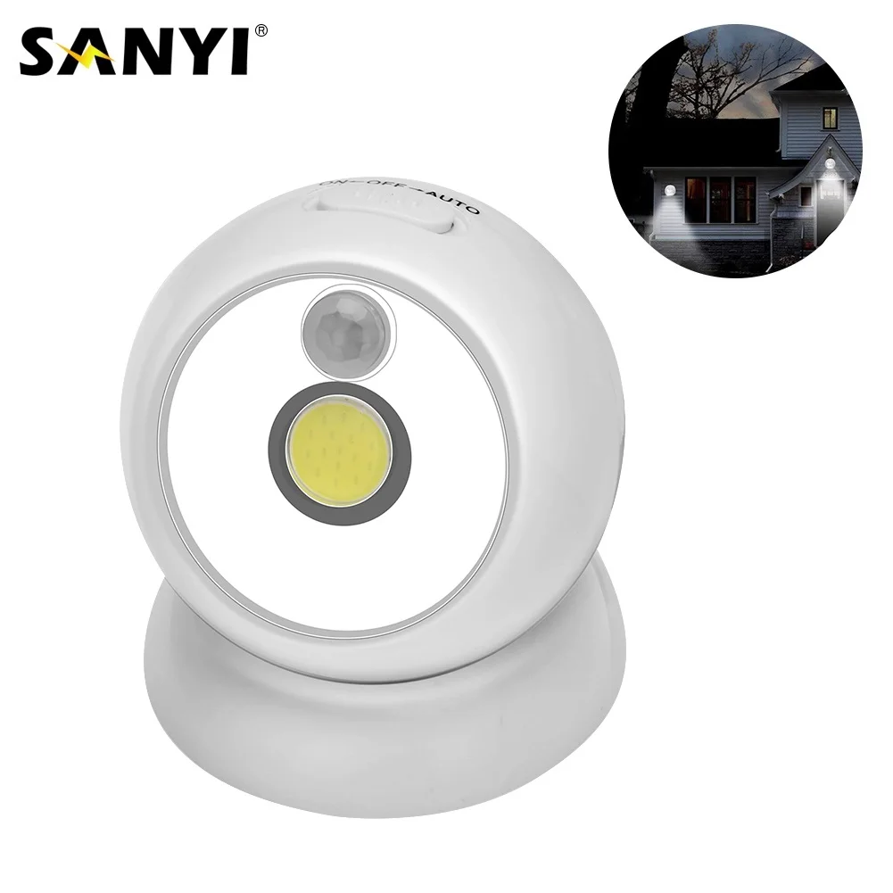Sanyi COB LED Wall Light Rotatable Wall Lamp Wireless