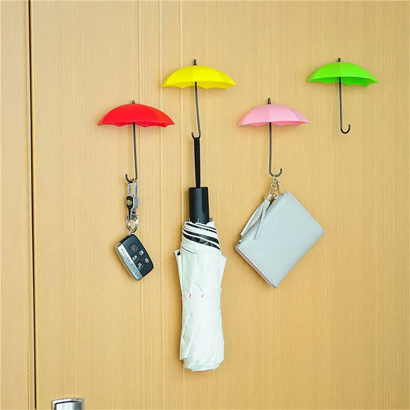 Шт. 6 шт. красочный зонтик настенная вешалка самоклеящийся крючок настенный держатель для ключей пространство Сохранить вешалка для полотенец домашний Декор#10