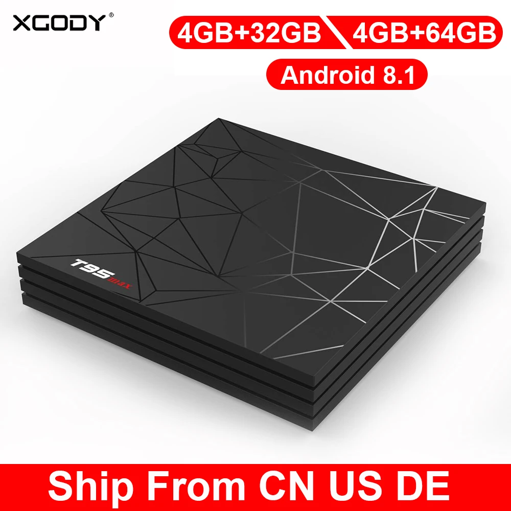 

XGODY Android 8.1 Smart TV Box 6K 4GB 64GB HD Media Player H6 Quadcore cortex-A53 2.4G WIFI Faster Set Top Box For TV