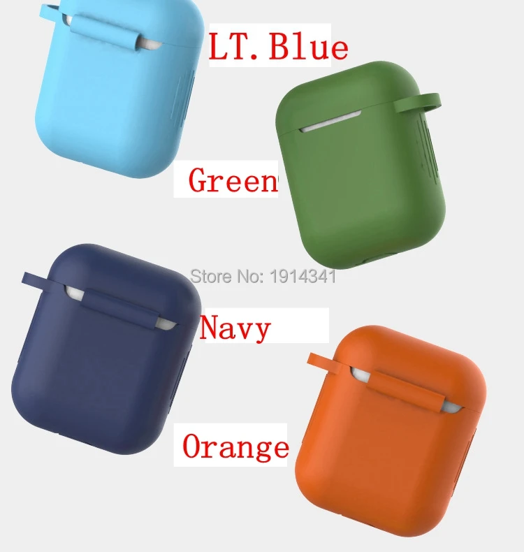 200 шт/партия защитный силиконовый чехол для Apple Airpods 1/2 Bluetooth наушники чехол Аксессуары
