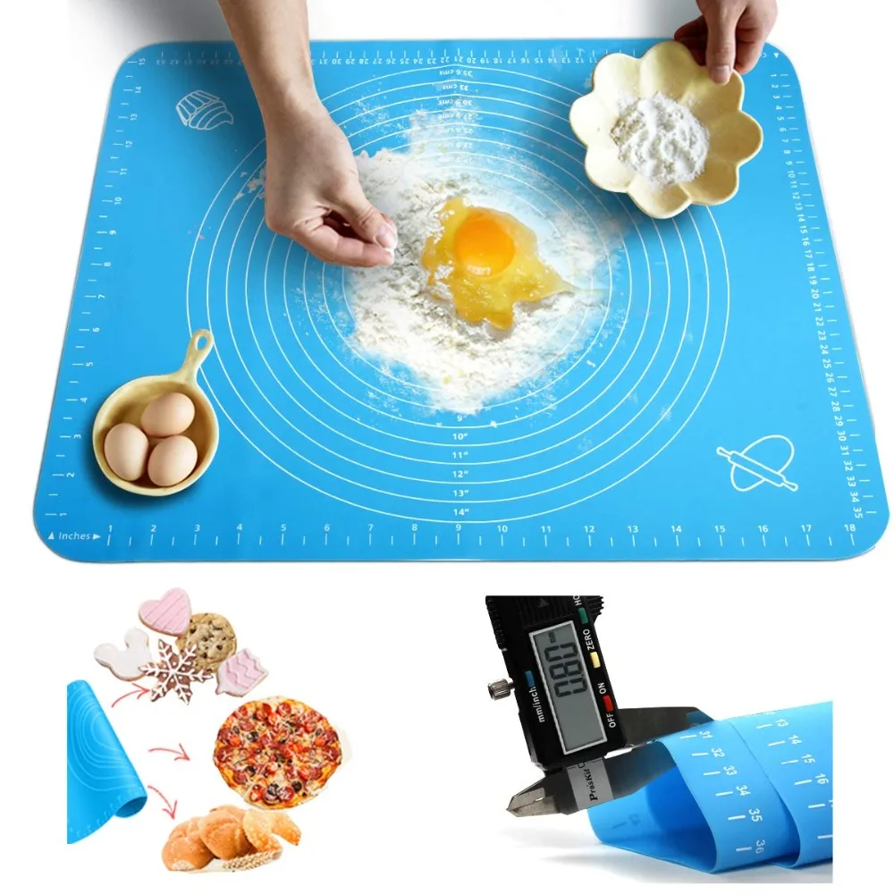 

Silicone Baking Mat Sheet Dough Rolling Pastry Kneading Mat Scale Pad Cooking Oven Liner Pad Utensils Bakeware Baking Tools