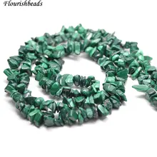Высокое Качество Натурального Малахита чипсы Loose бусы DIY расходных материалов для изготовления ювелирных изделий 3" Длина